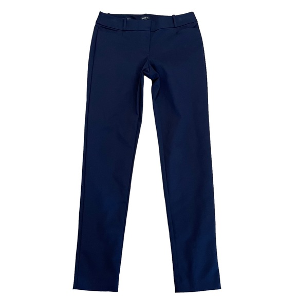 Loft Curvy Skinny Navy Trouser Pants. Size 4T - Picture 1 of 6